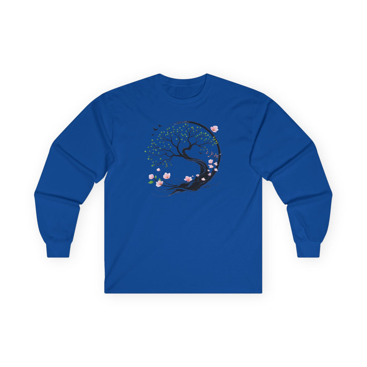 Royal | Unfolding Grace Long Sleeve Tee, front view