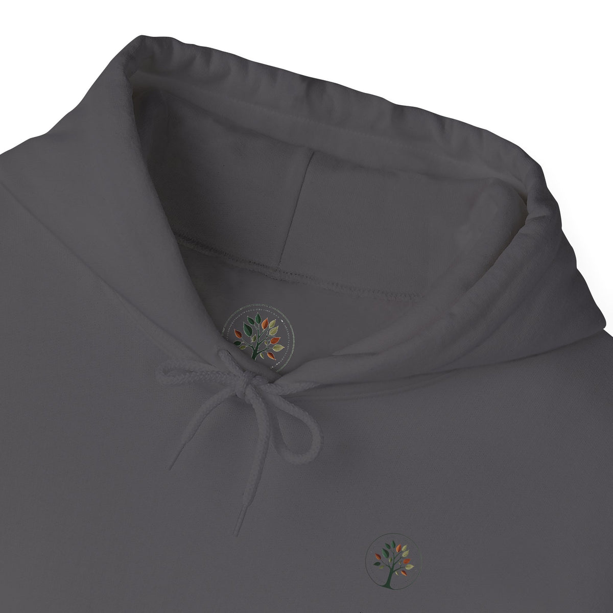 Charcoal | Timeless Hoodie, collar closeup