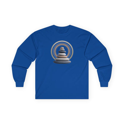 Royal | Echoes of Calm Long Sleeve Tee, front view
