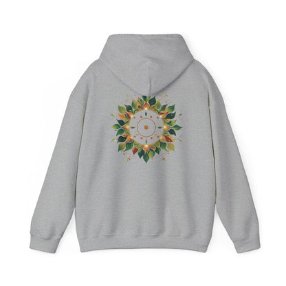 Sport Grey | Solar Bloom Hoodie, back design view