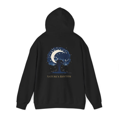 Black | Nature`s Rhythm Hoodie, back view 2