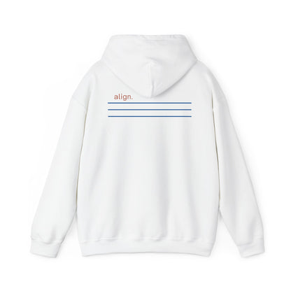 White | Align Hoodie, back design view