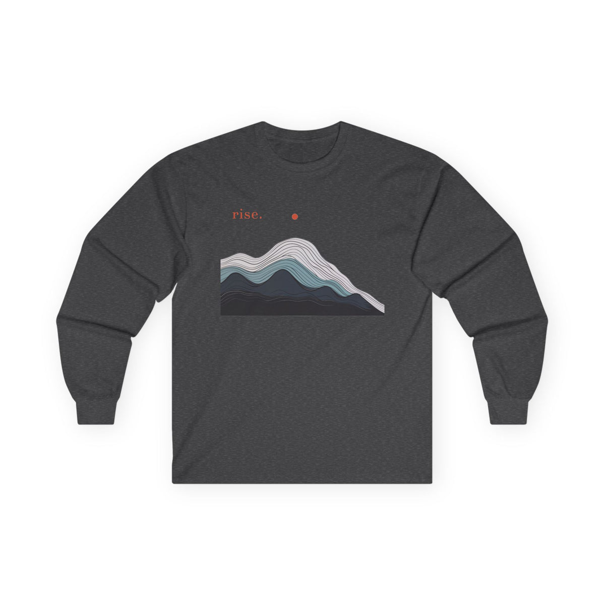 Dark Heather | Rise Long Sleeve Tee, front view