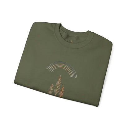 Military Green | Quiet Arc Sweatshirt, folded view