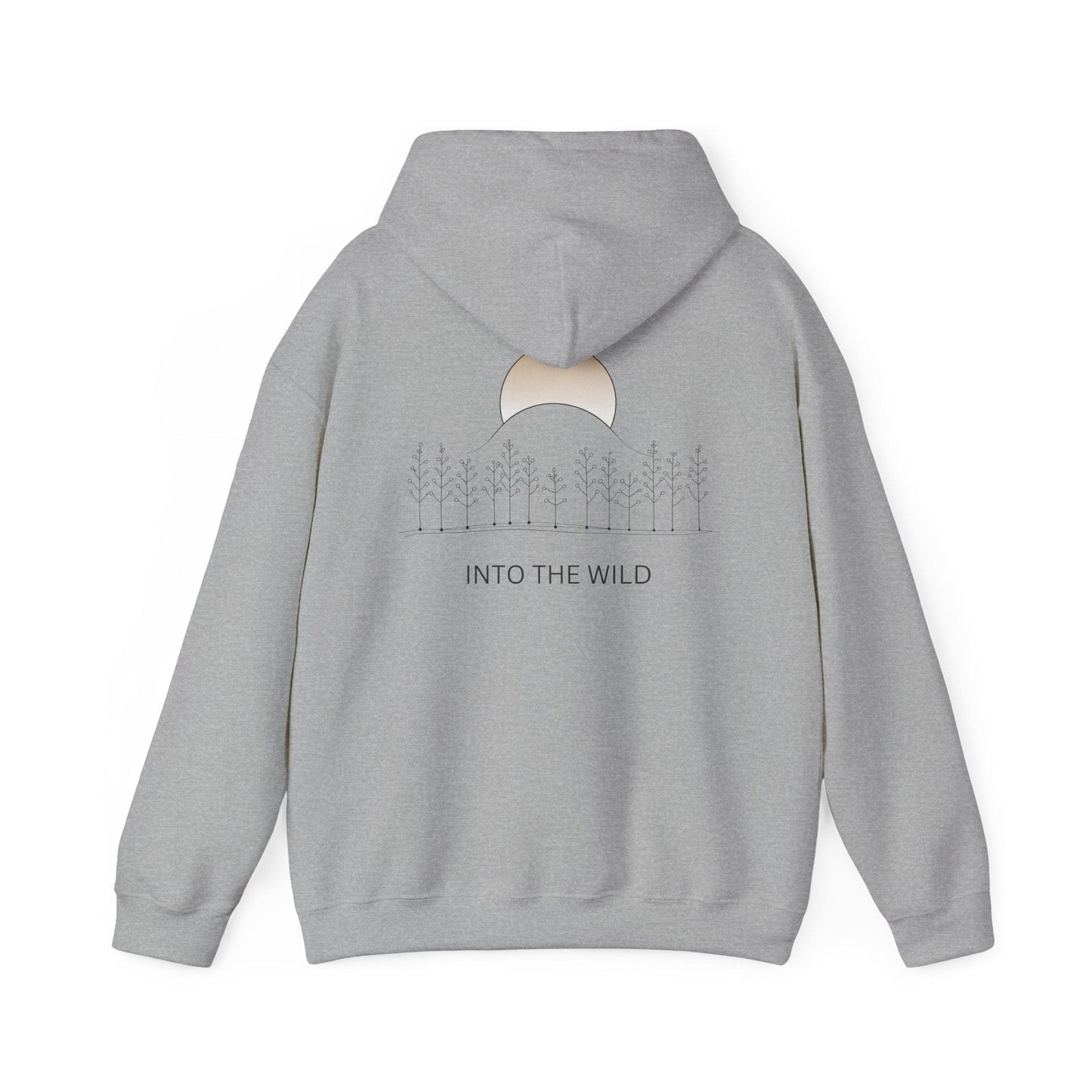 Sport Grey | Into The Wild Hoodie, back design view