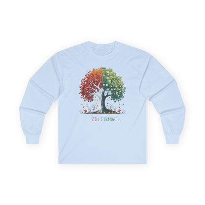 Light Blue | Still I Change Long Sleeve Tee, front view