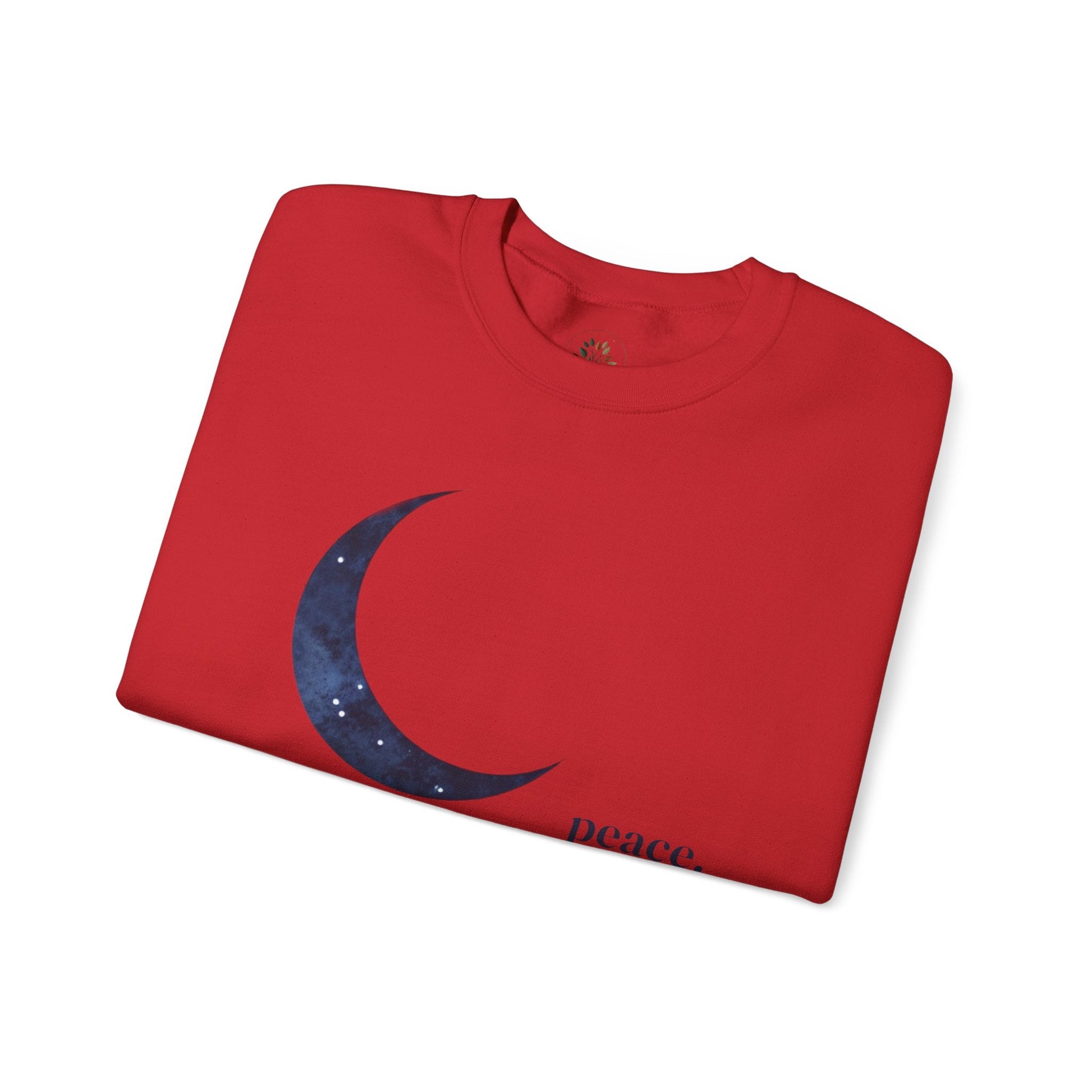 Red | Moonlit Peace Sweatshirt, folded view
