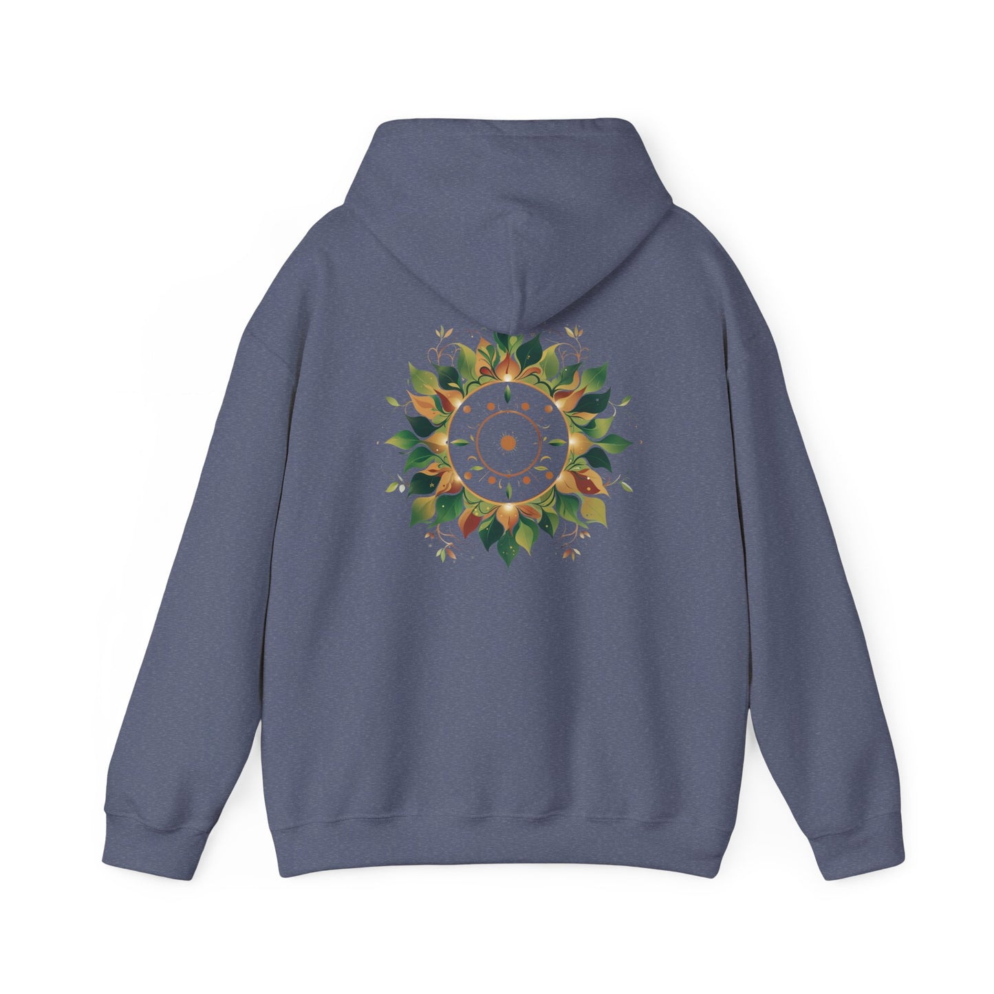 Heather Navy | Solar Bloom Hoodie, back design view
