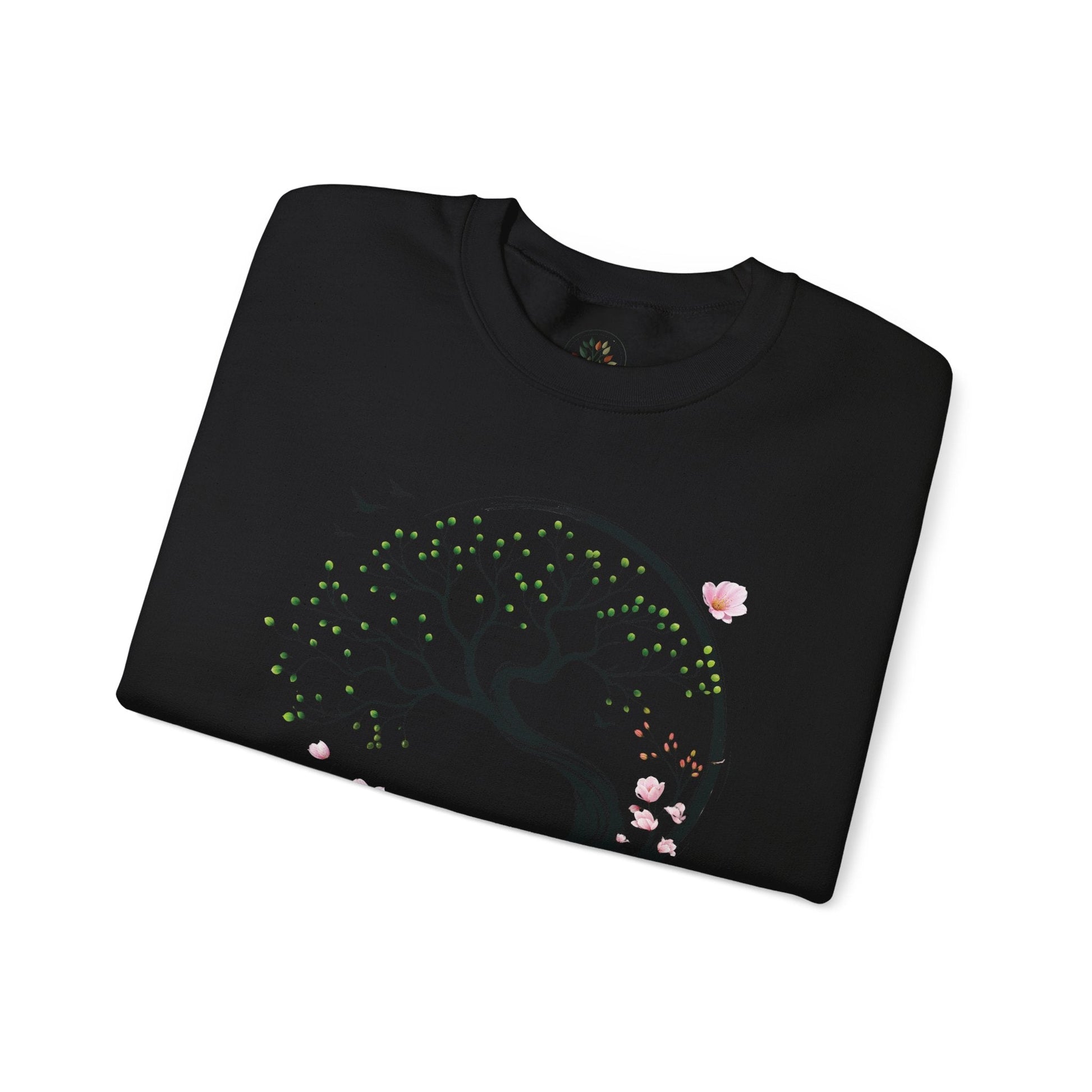 Black | Unfolding Grace Sweatshirt, folded view
