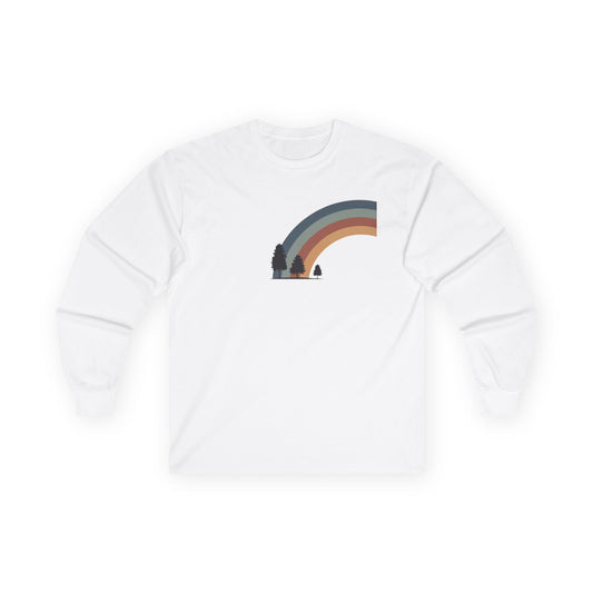 White | Horizon Arch Long Sleeve, front view