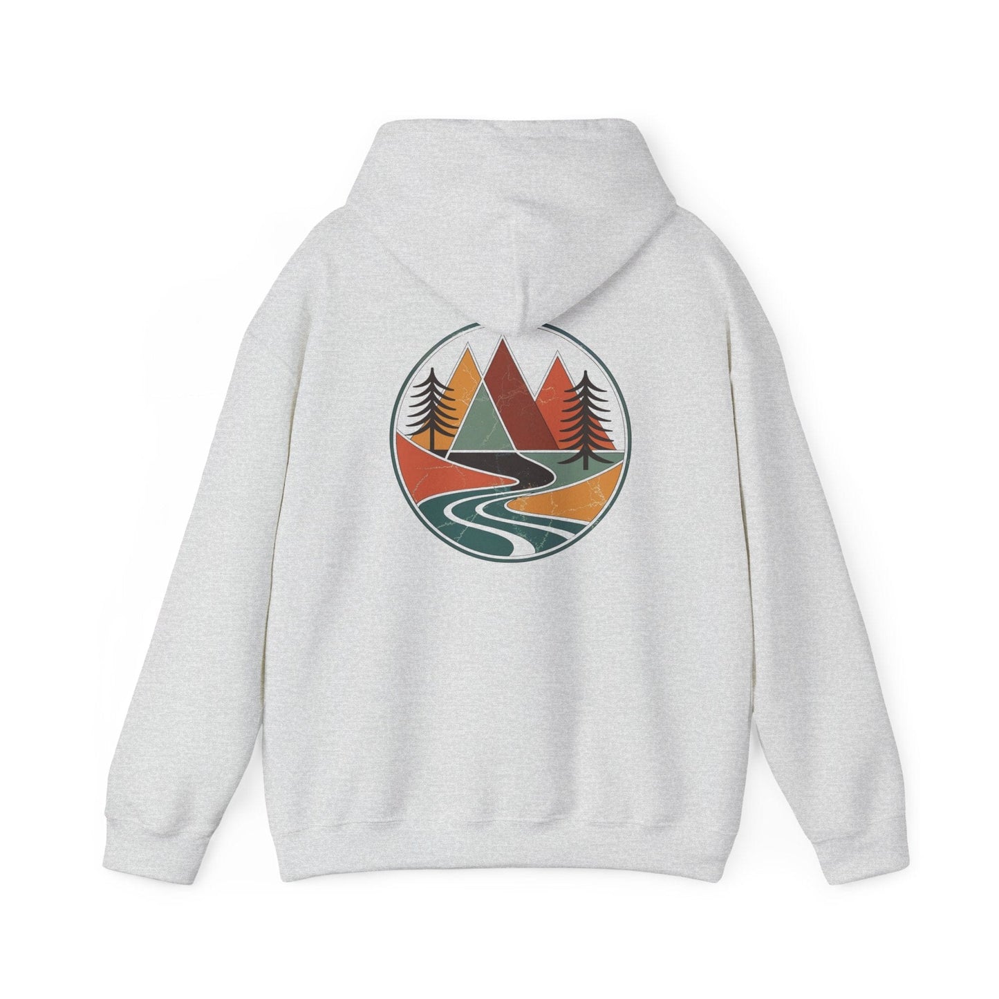 Ash | Retro Horizon Hoodie, back design view