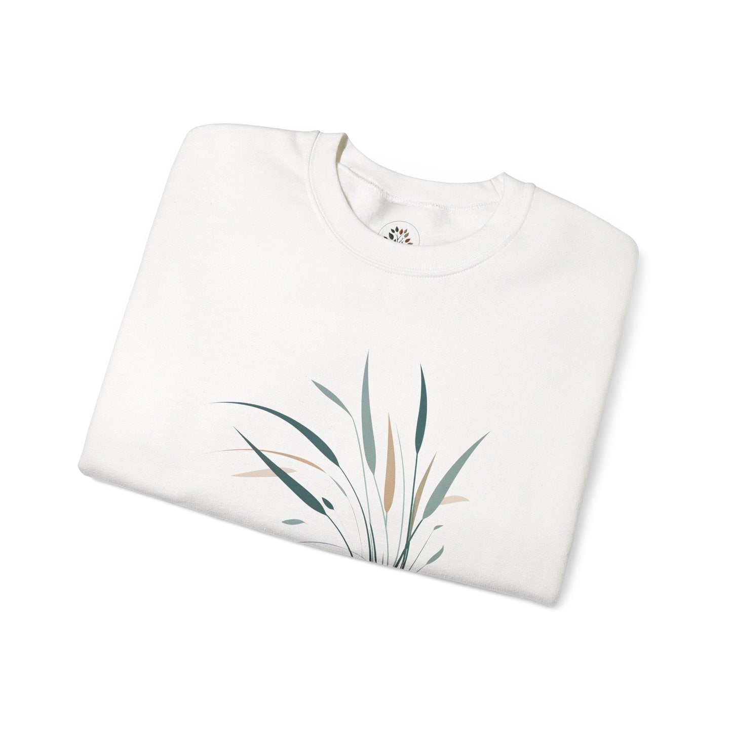 White | Whispers in the Breeze Sweatshirt, folded view