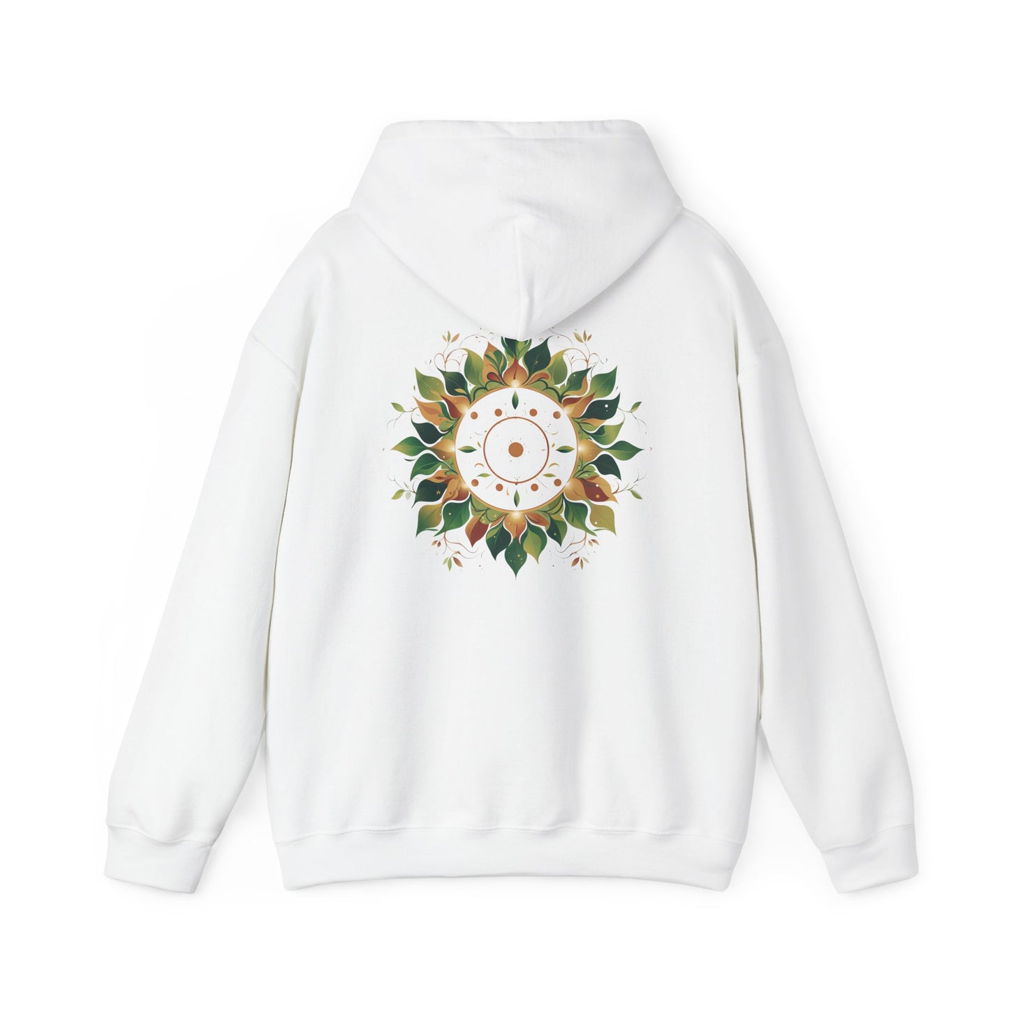 White | Solar Bloom Hoodie, back design view