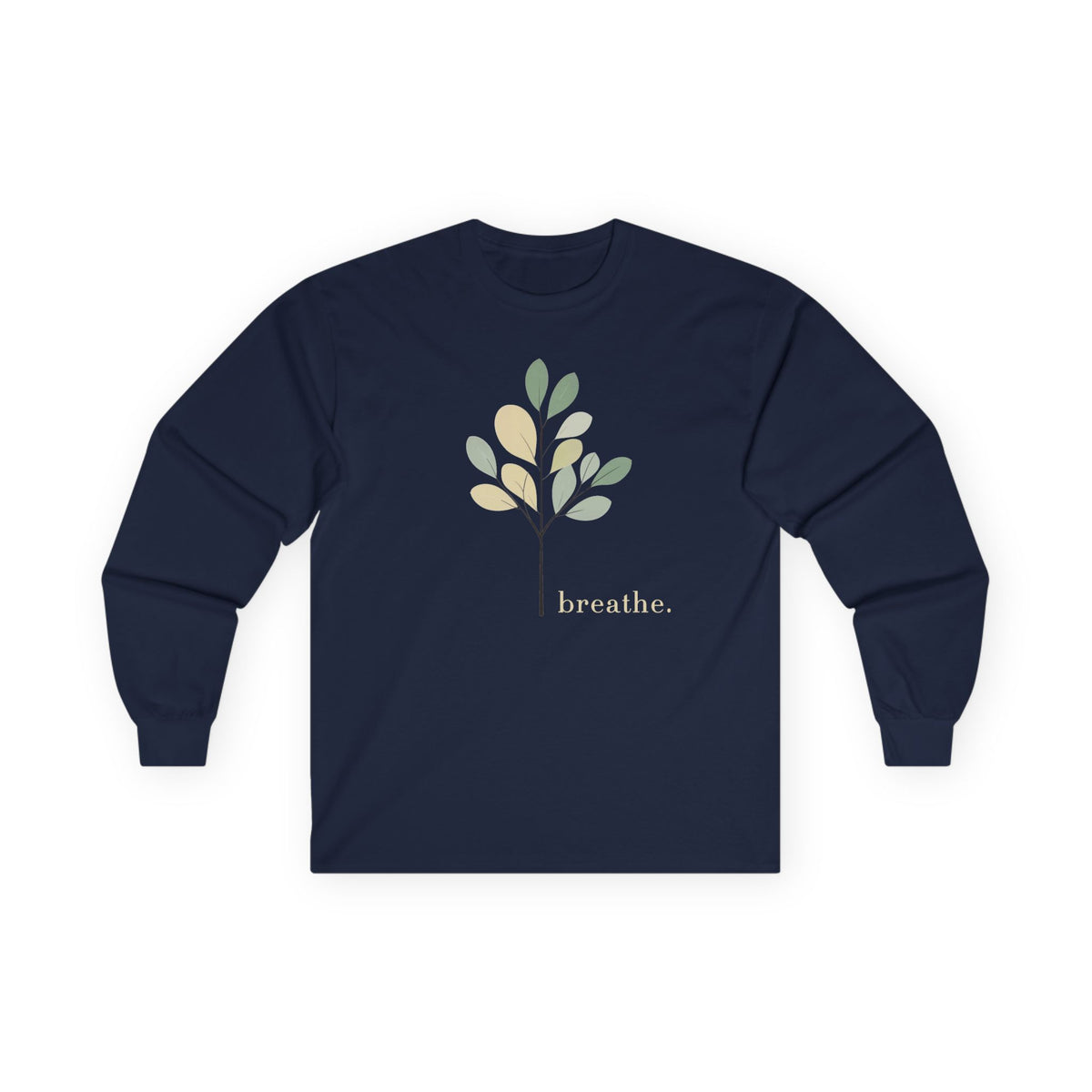 Navy | Breathe Long Sleeve Tee, front view
