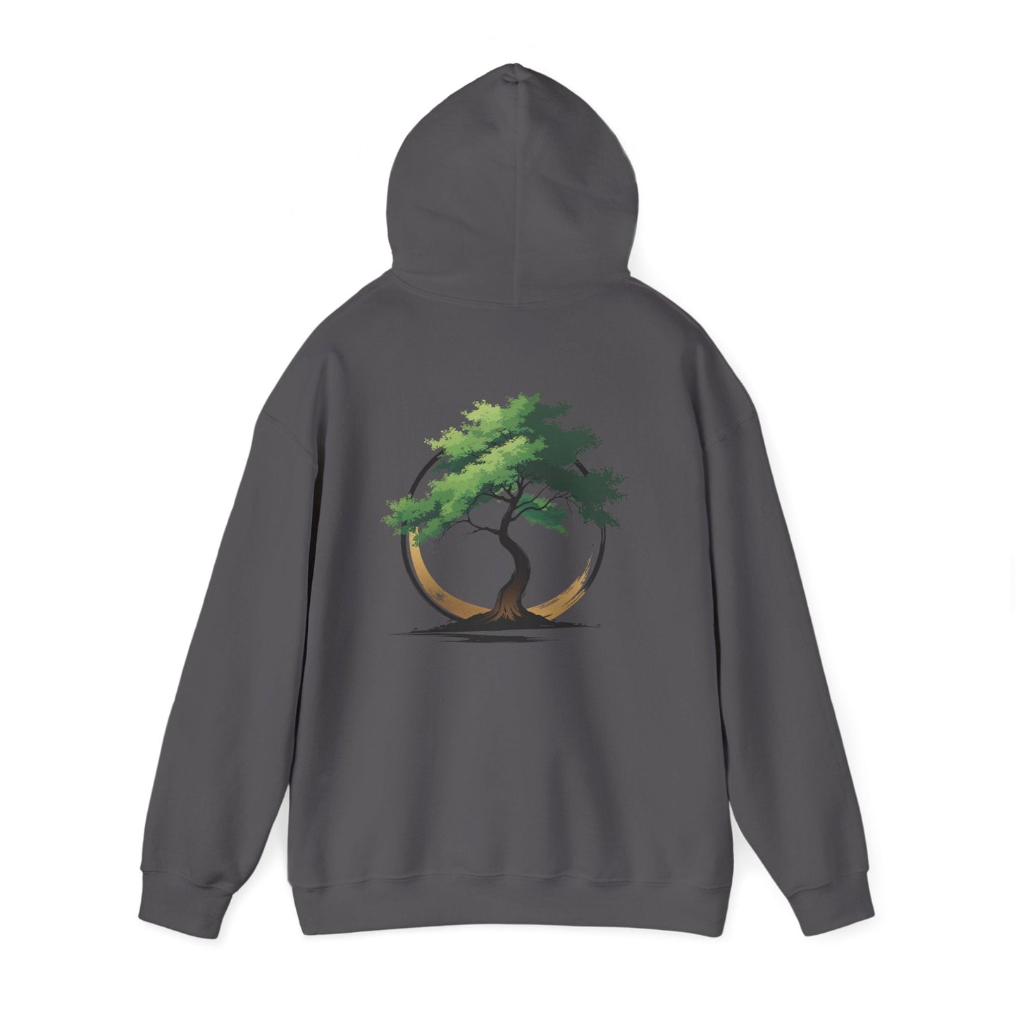 Charcoal | The Zen Tree Hoodie, back view 2