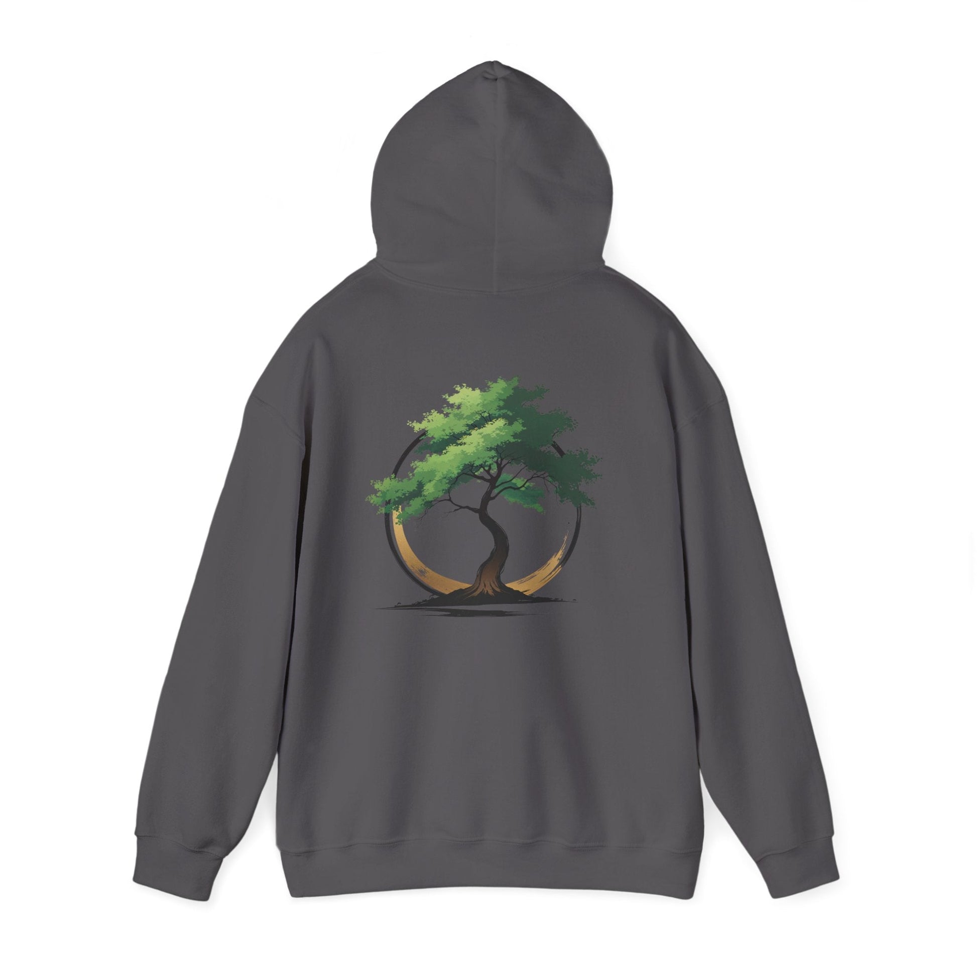 Charcoal | The Zen Tree Hoodie, back view 2