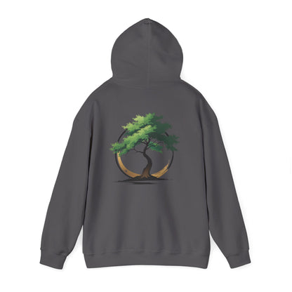 Charcoal | The Zen Tree Hoodie, back view 2
