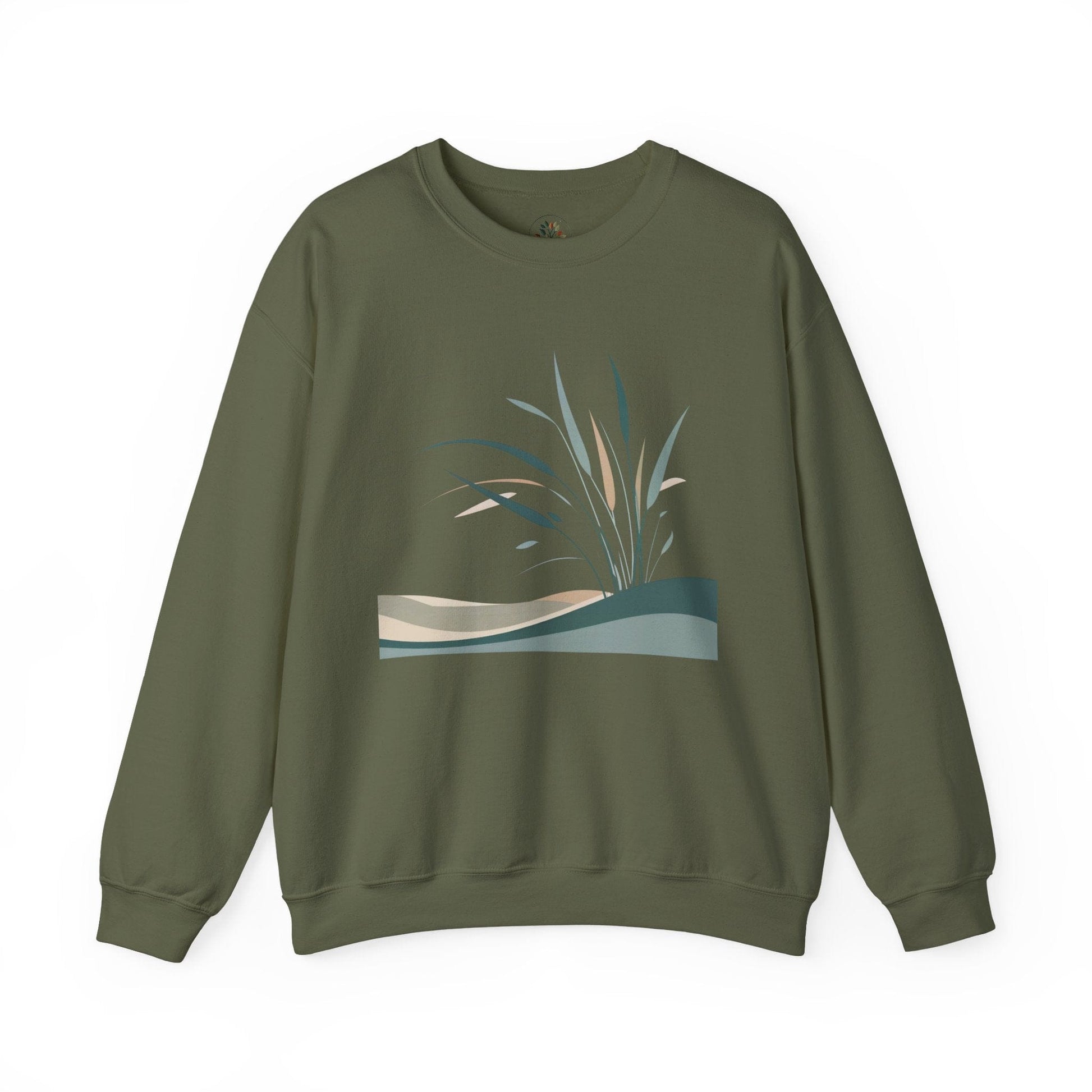 Military Green | Whispers in the Breeze Sweatshirt, front view
