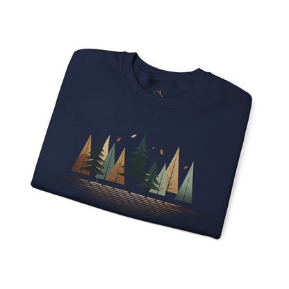 Navy | Forest Rhythm Sweatshirt, folded view