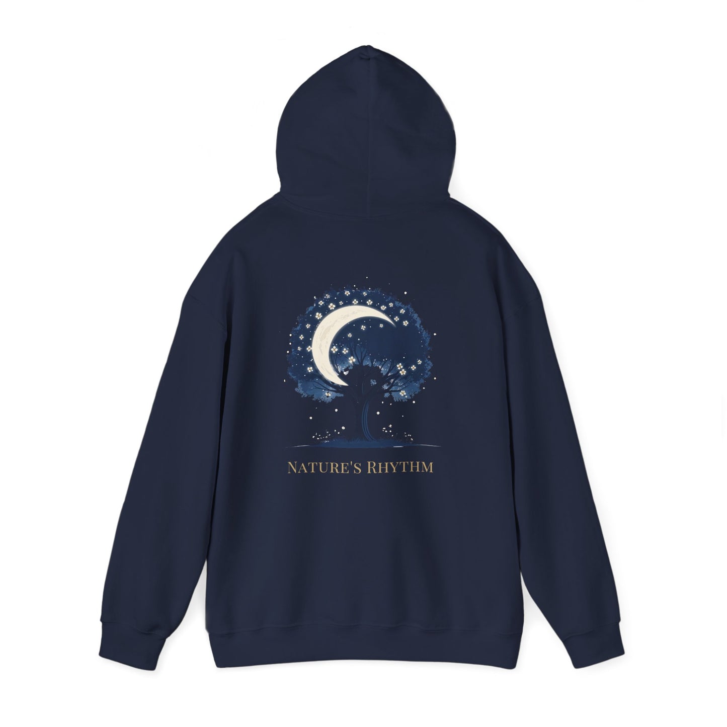 Navy | Nature`s Rhythm Hoodie, back view 2