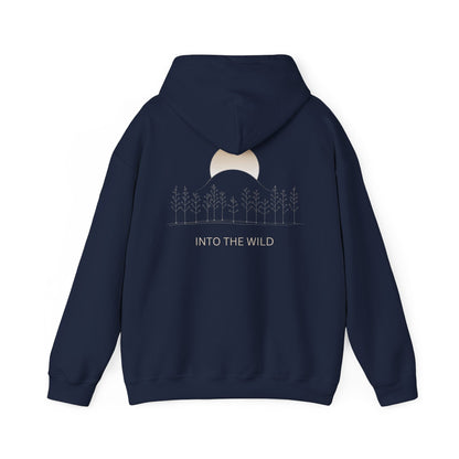 Navy | Into The Wild Hoodie, back design view