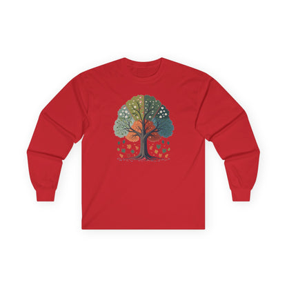 Red | Circle of Season Long Sleeve Tee, front view