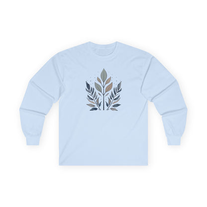 Light Blue | Flourish Long Sleeve Tee, front view