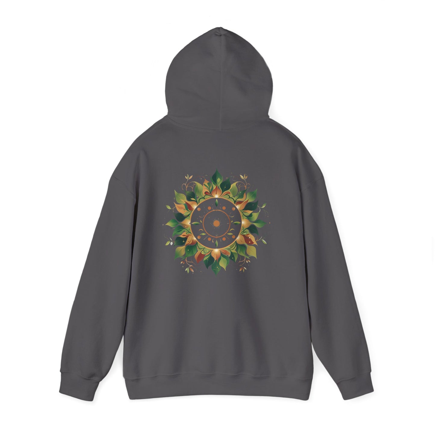 Charcoal | Solar Bloom Hoodie, back view 2