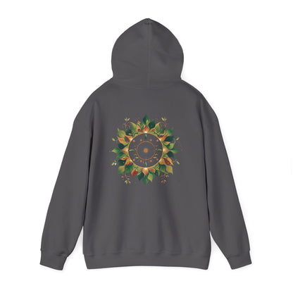 Charcoal | Solar Bloom Hoodie, back view 2