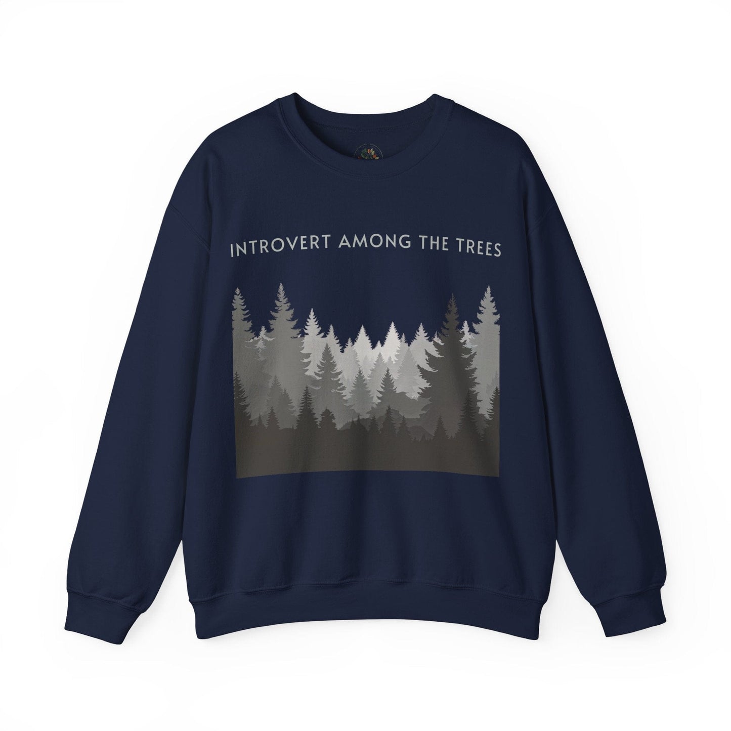 Navy | Introvert Among the Trees Sweatshirt, front view