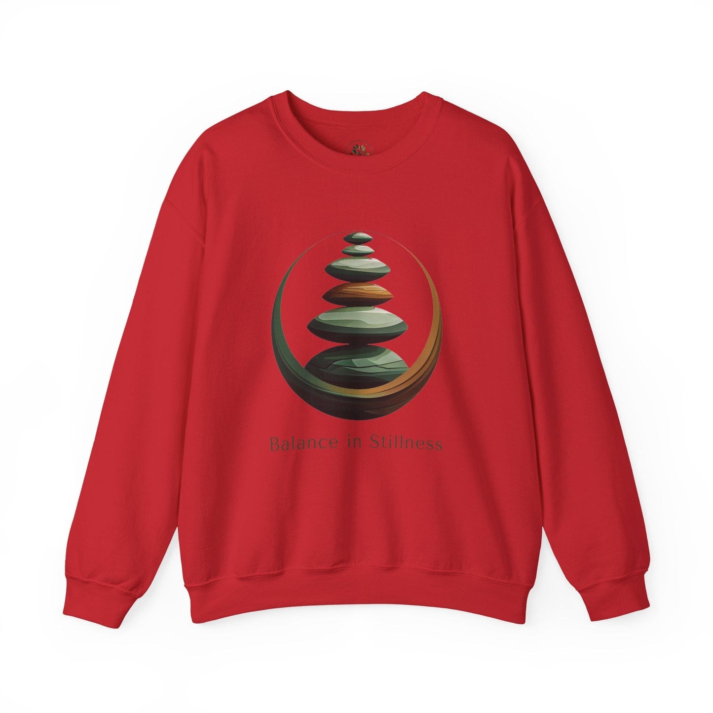 Red | Balance in Stillness Sweatshirt, front view