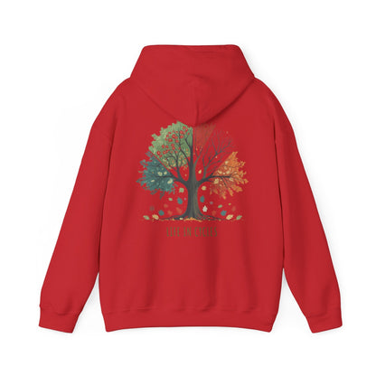 Red | Life in Cycles Hoodie, back design view