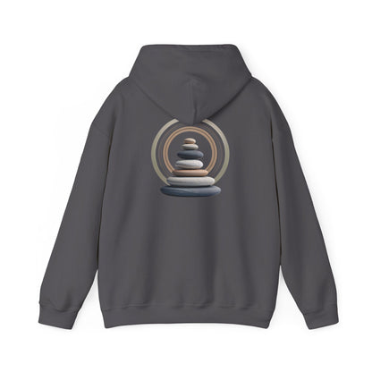 Charcoal | Echoes of Calm Hoodie, back design view