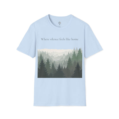 Light Blue | Where SIlence feels like home, front view