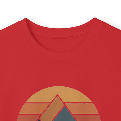 Red | Rise + Roam Long Sleeve Tee, folded view