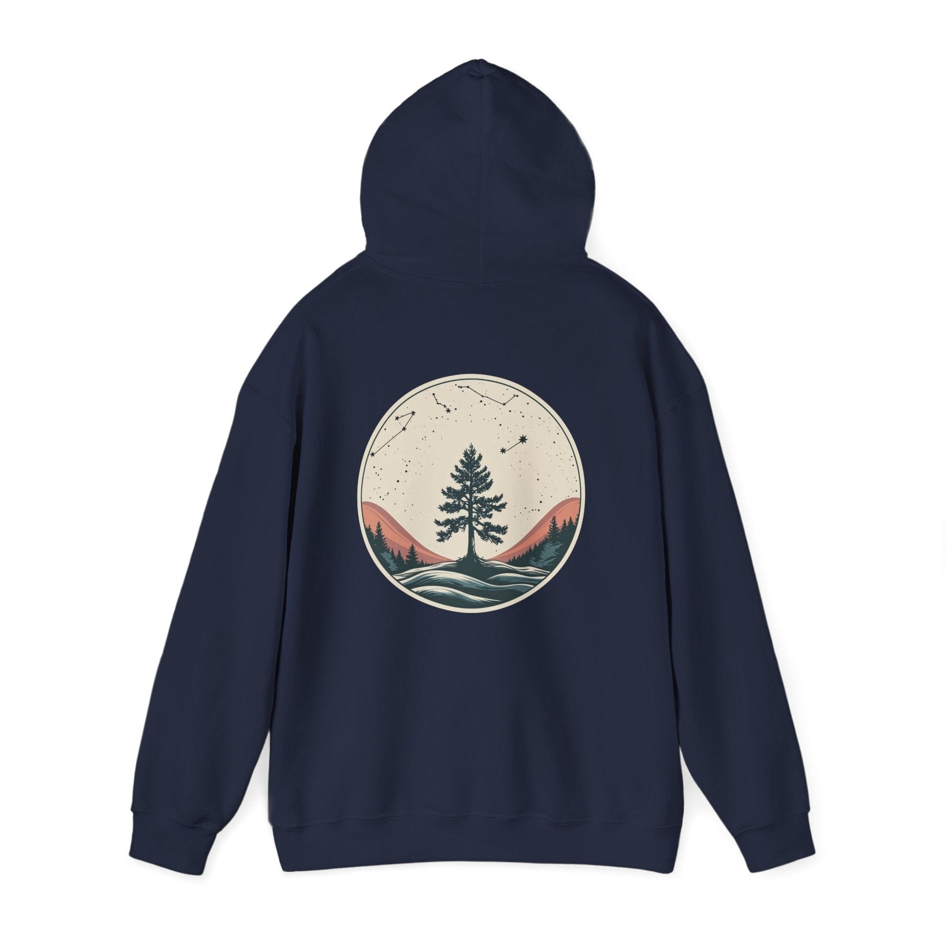 Navy | Rooted in Stars Hoodie, back view 2