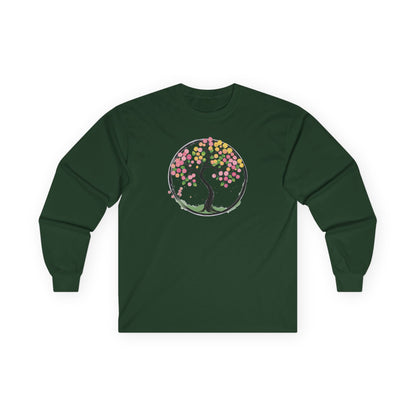 Forest Green | Joy in Bloom Long Sleeve Tee, front view