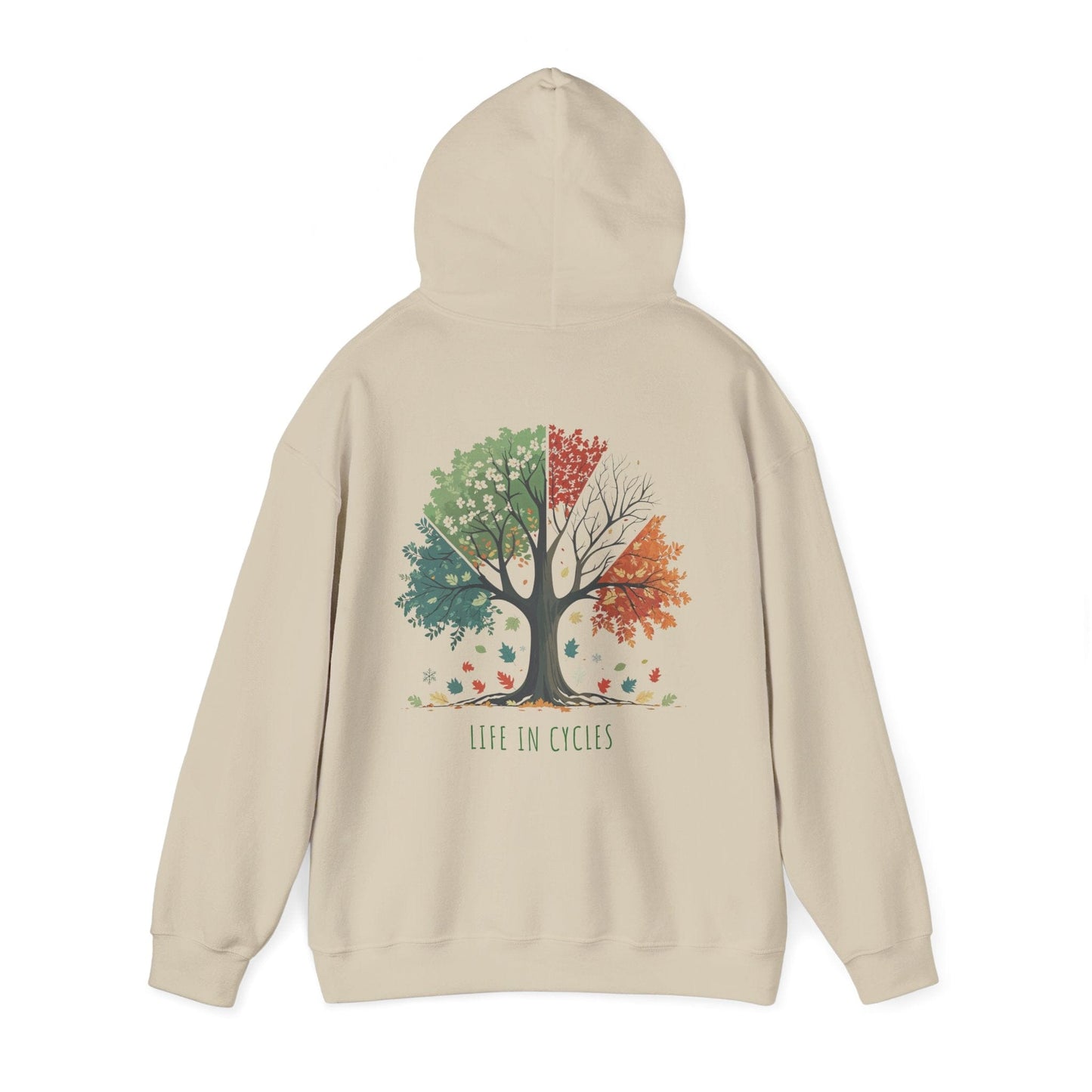 Sand | Life in Cycles Hoodie, back view 2