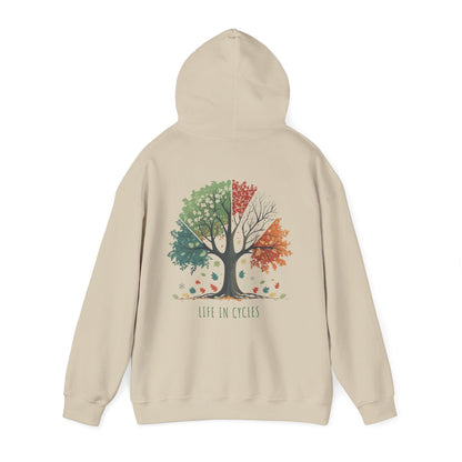 Sand | Life in Cycles Hoodie, back view 2