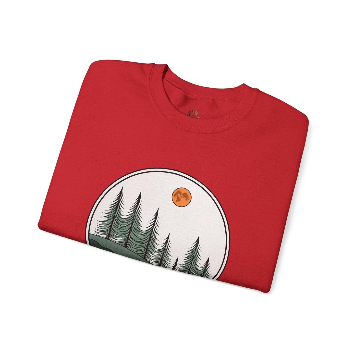 Red | Moonlit Pines Sweatshirt, folded view