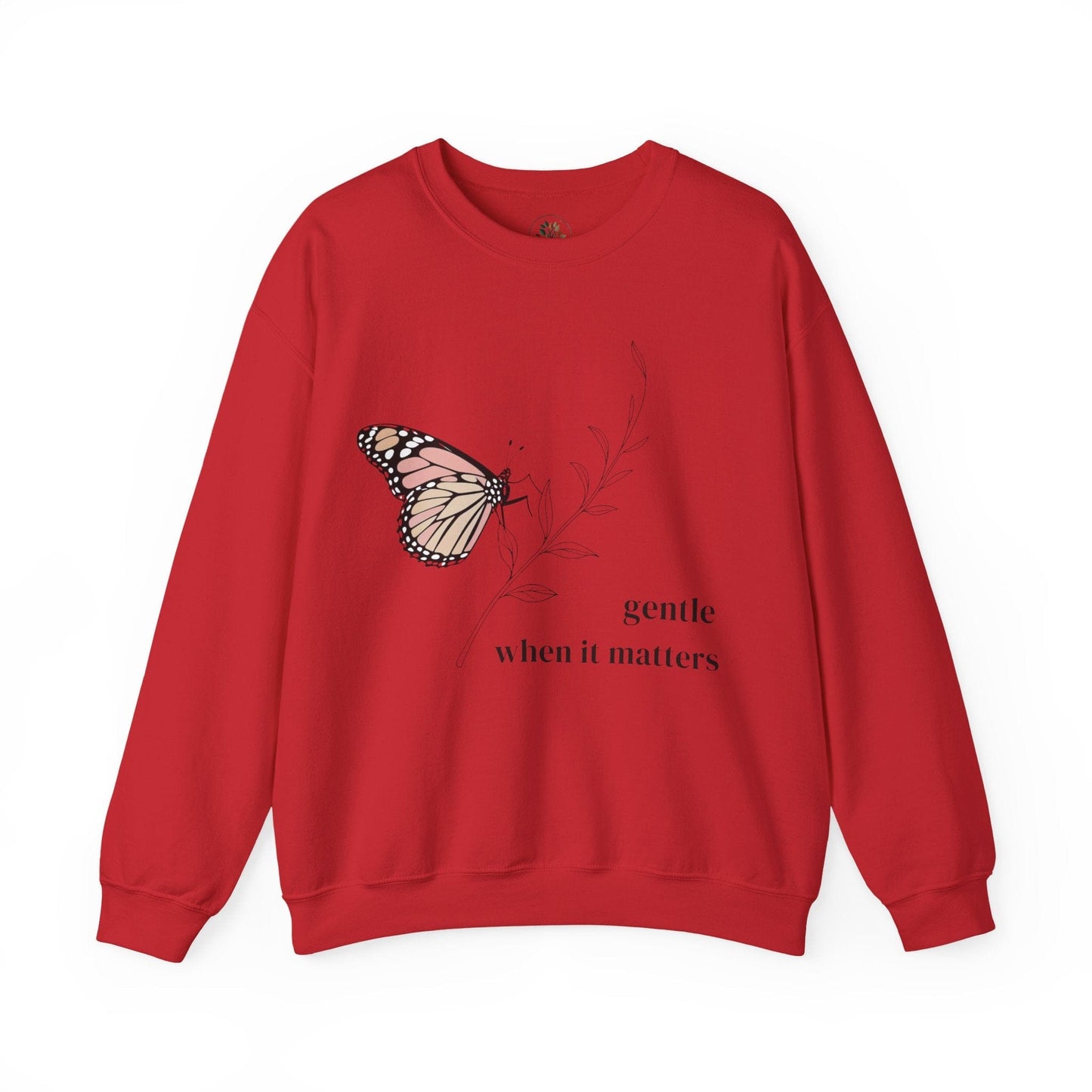 Red | Gentle When It Matters Sweatshirt, front view
