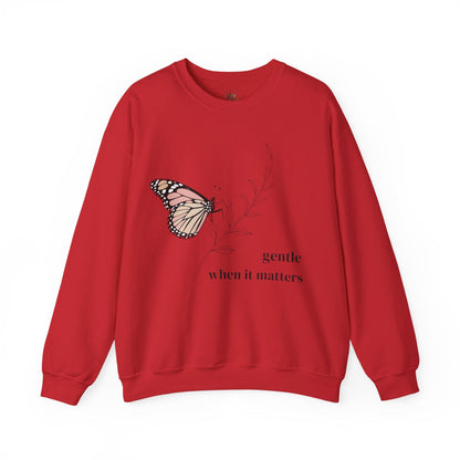 Red | Gentle When It Matters Sweatshirt, front view