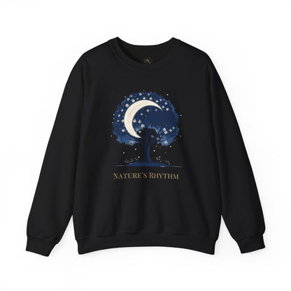 Black | Nature`s Rhythm Sweatshirt, front view