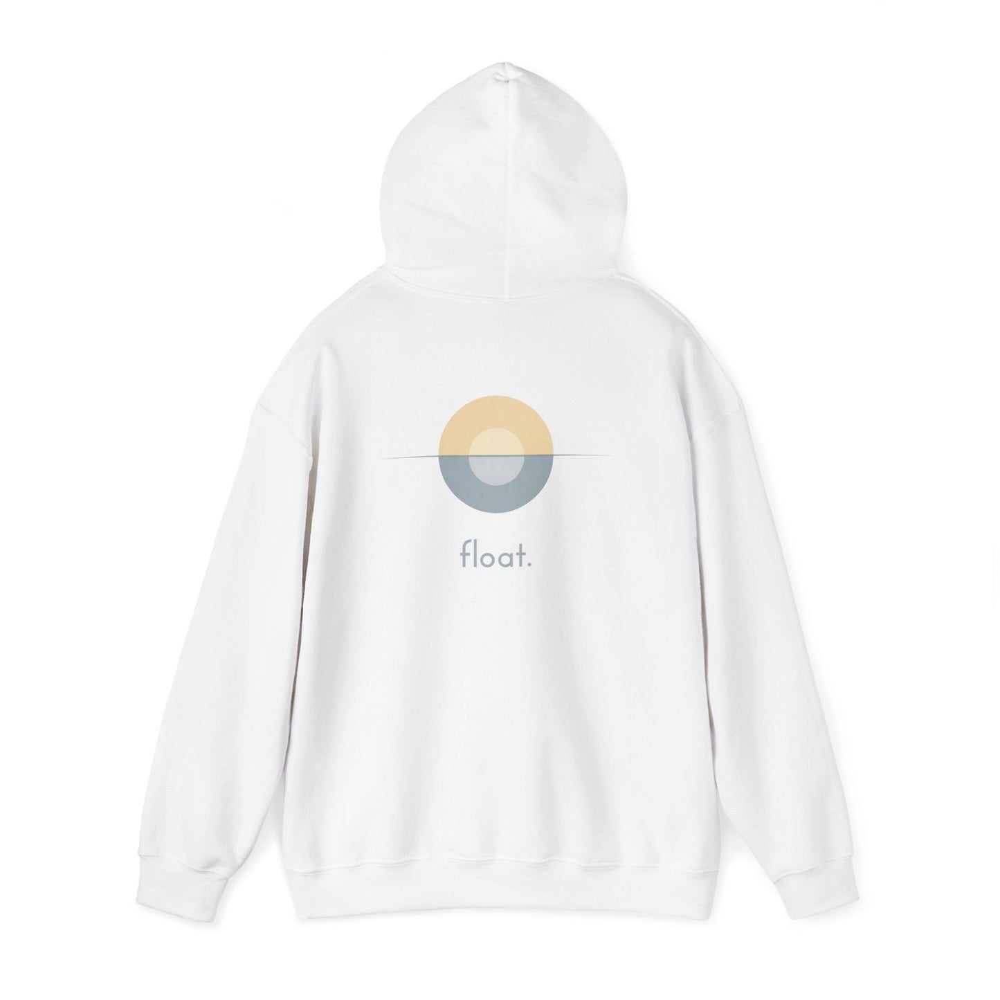 White | Float Hoodie, back view 2
