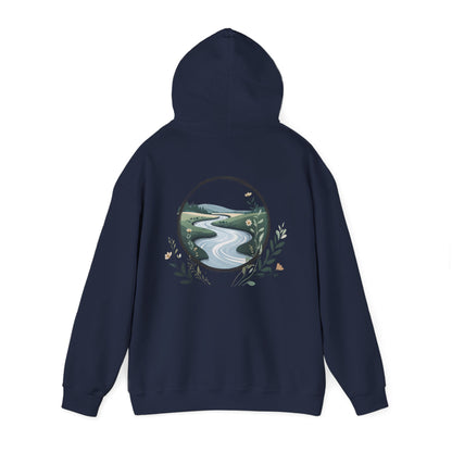 Navy | River of Grace Hoodie, back view 2