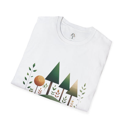 White | Breathe Deep, Live Green, folded view