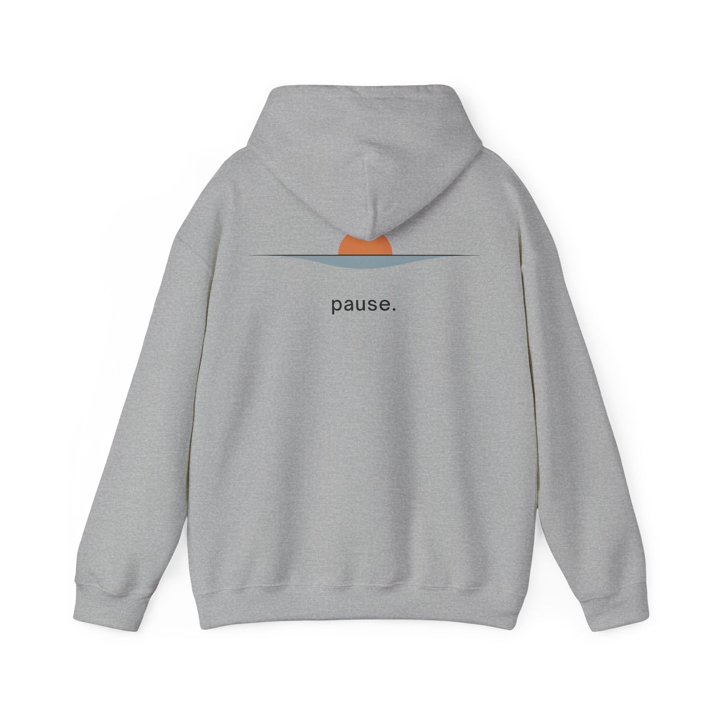 Sport Grey | Pause Hoodie, back design view