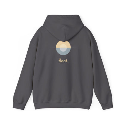 Charcoal | Float Hoodie, back design view