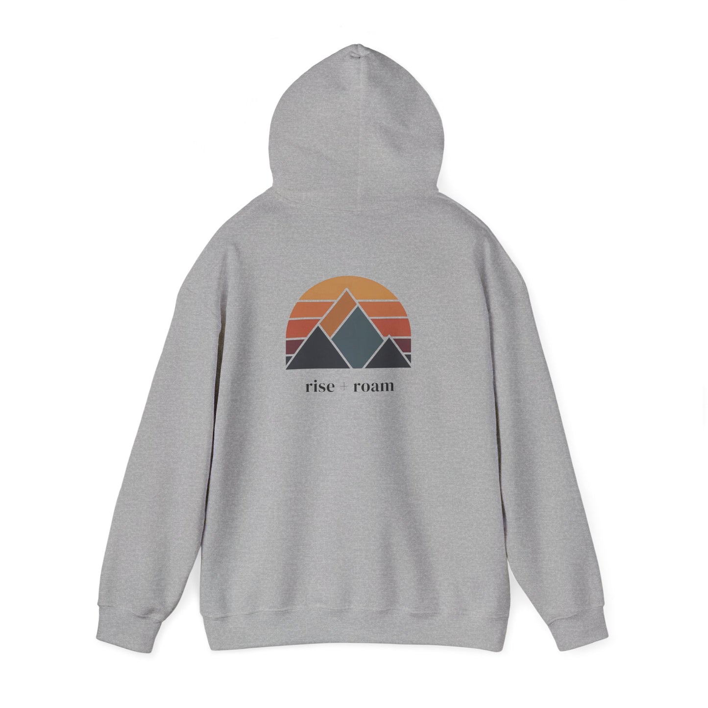 Sport Grey | Rise +Roam Hoodie, back view 2