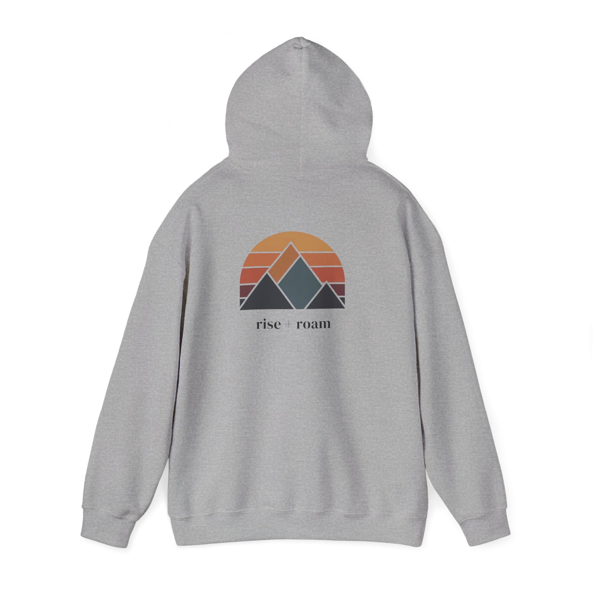 Sport Grey | Rise +Roam Hoodie, back view 2